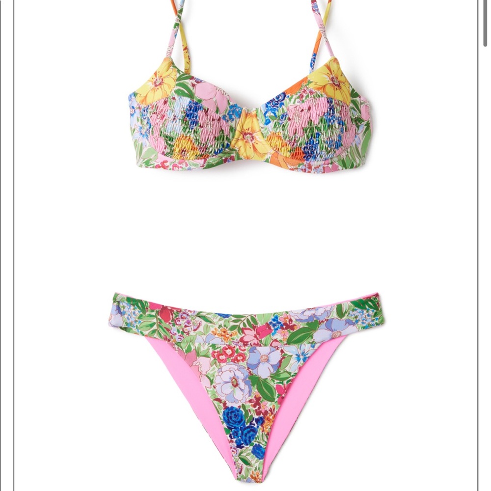 Everything But Water Summerful Smocked Underwire Bikini